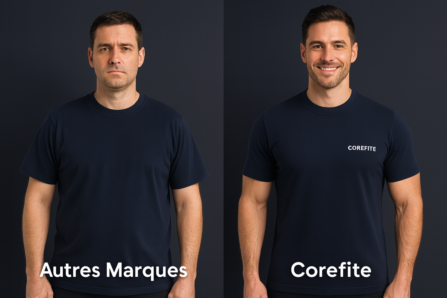 Le T-Shirt Corefite qui s'adapte à toutes les morphologies #1 Meilleure Vente